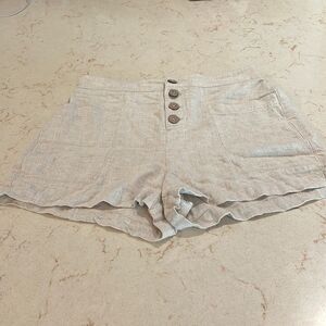 LC Lauren Conrad linen blend high waisted shorts SZ small